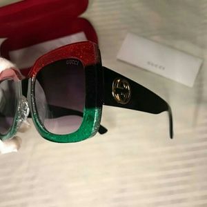 Gucci Glitter Square Sunglasses